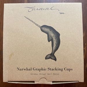 Narwhal nested tea cups NEW W/BOX